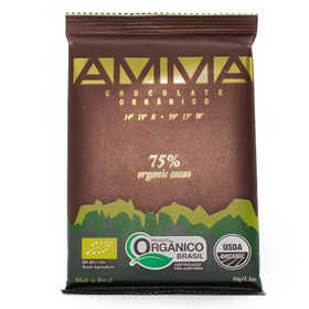 Chocolate Orgânico 75% cacau 30g - AMMA