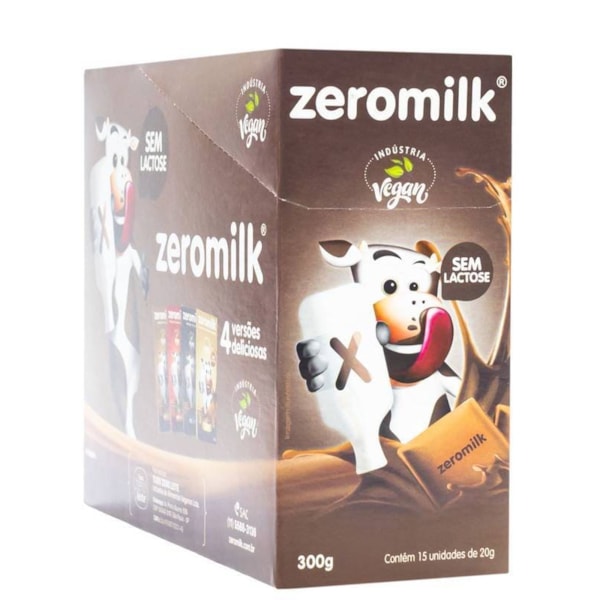 Chocolate Zero Leite Morango Display 15X20g Zeromilk