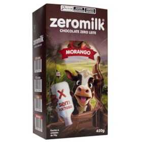 Chocolate Zero Leite Morango Display 6x70g ZeroMilk