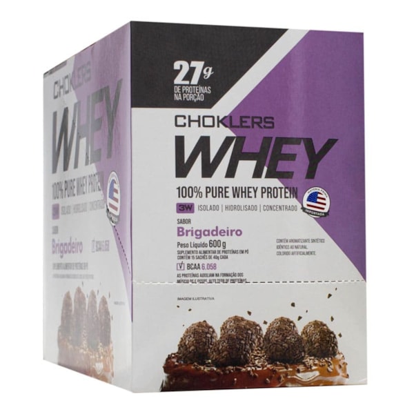 Chokler´S Whey Protein Brigadeiro Sachê 15X40g Mix Nutri