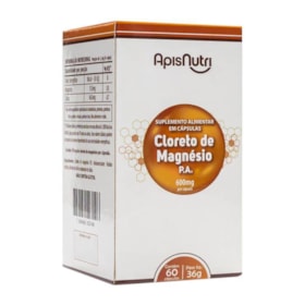 Cloreto de Magnésio P.A. 600mg 60 cáps - Apisnutri