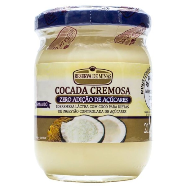 Cocada Cremosa Diet 210g Reserva De Minas