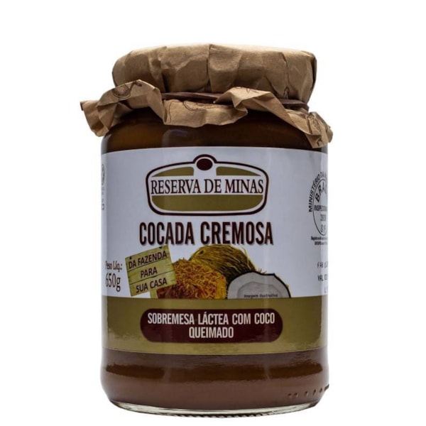 Cocada Cremosa Morena 650g Reserva De Minas