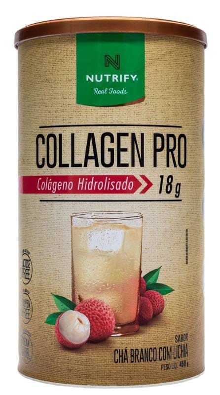 Col geno Hidrolisado Pro Sabor Ch Branco C Lichia 450g Nutrify