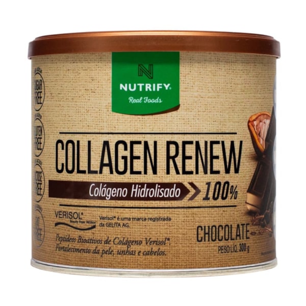 Colágeno Hidrolisado Renew Sabor Chocolate 300G Nutrify