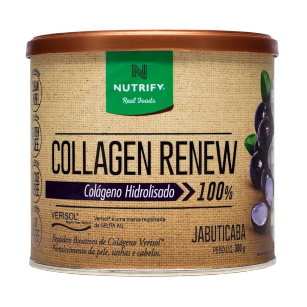 Colágeno Hidrolisado Renew Sabor Jabuticaba 300G Nutrify