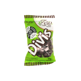 Confeito Coberto com Chocolate 50% Cacau Zero Divis 60g – Divine