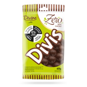 Confeito Coberto com Chocolate 50% Cacau Zero Divis 60g – Divine