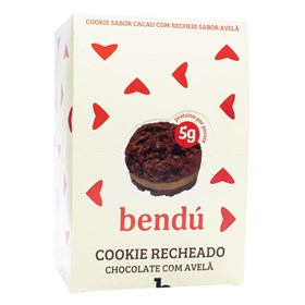 Cookie Recheado Sabor Chocolate c/ Avelã Zero Açúcar Display 12x38g Bendú