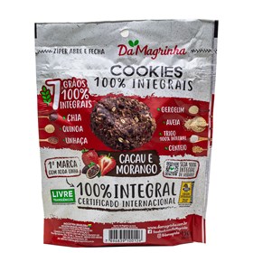 Cookies 7 Grãos 100% Integral De Cacau E Morango 150g Da Magrinha