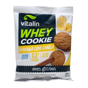 Cookies Banana Com Canela E Whey S/ Glúten 40g Vitalin