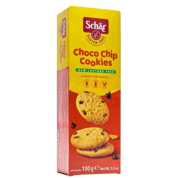 Cookies com gotas de chocolate s/ glúten Choco Chip Cookies 100g Schär