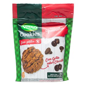 Cookies De Baunilha Com Gotas De Chocolate Sem Gluten 120g Vitao