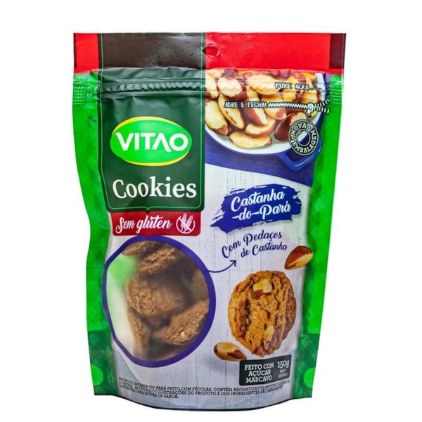 Cookies De Castanha Do Pará Sem Gluten 150g Vitao