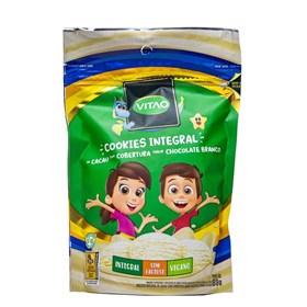 Cookies Integral De Cacau Com Cobertura De Chocolate Branco S/ Lactose Kids 80g Vitao
