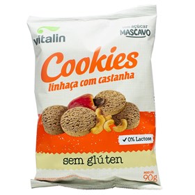 Cookies Linhaça Com Castanha S/ Glúten 90g Vitalin