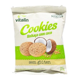 Cookies Linhaça Dourada c/ Coco s/ Glúten 30g Vitalin