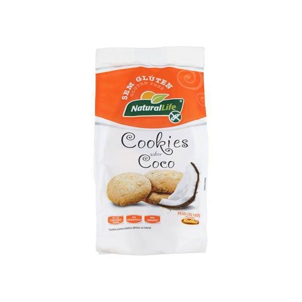 Cookies s/ Gluten sabor Coco 180g - Natural Life