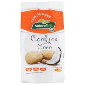 Cookies s/ Gluten sabor Coco 180g - Natural Life Cookies s/ Gluten sabor Coco 180g - Natural Life