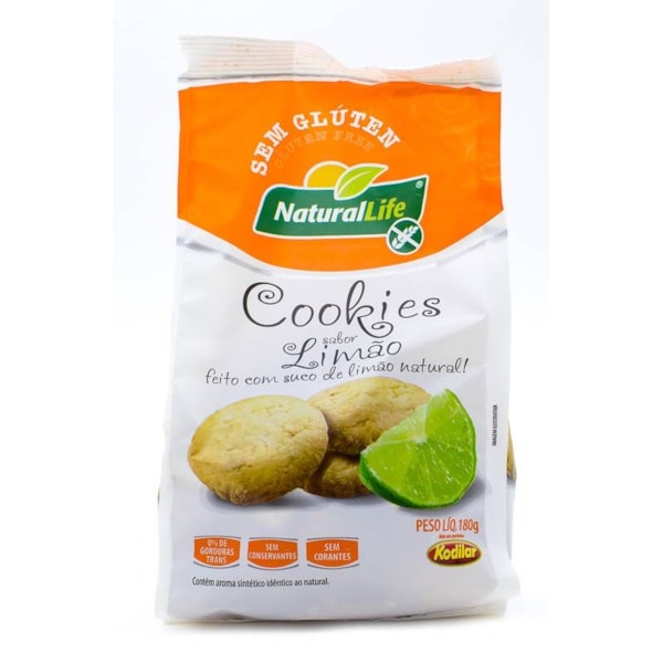 Cookies s/ Gluten Sabor Limão 180g - Natural Life