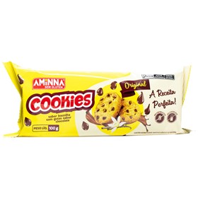 Cookies Sabor Baunilha c/ Gotas de Chocolate Original s/ Glúten 100g Aminna