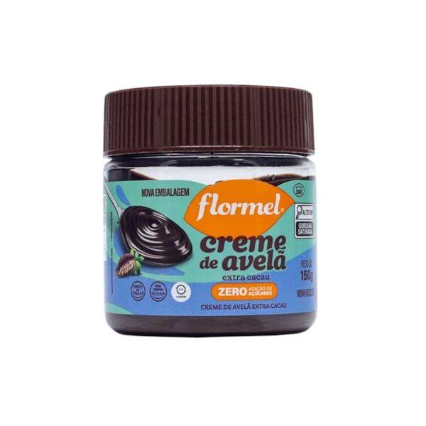 Creme De Avelã Extra Cacau Zero 150g Flormel