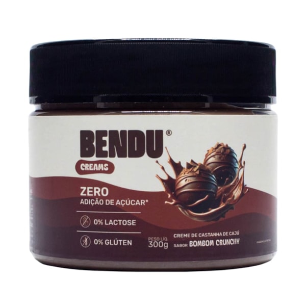 Creme De Castanha De Caju Sabor Bombom Crunchy Zero Açúcar 300g Bendú