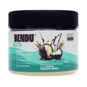 Creme De Castanha De Caju Sabor Trufa De Chocolate Branco Zero Açúcar 300g Bendú