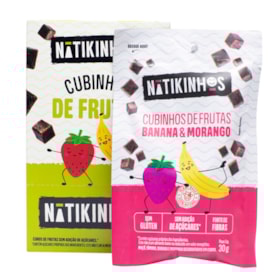 Cubo De Frutas Banana E Morango Zero Açúcar Display 12X30G Nátikos