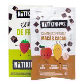 Cubo De Frutas Maçã E Cacau Zero Açúcar Display 12X30G Nátikos