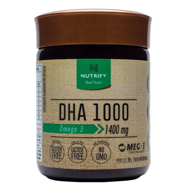 Dha 1000 Ômega 3 60 Cápsulas Nutrify