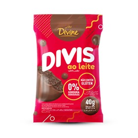 Divis Coberto com Chocolate ao Leite s/ Glúten 40g – Divine