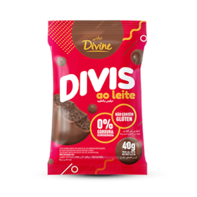 Divis Coberto com Chocolate ao Leite s/ Glúten 40g – Divine