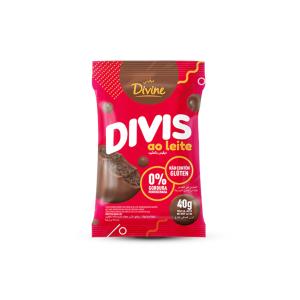 Divis Coberto com Chocolate ao Leite s/ Glúten 40g – Divine