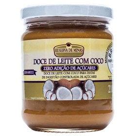 Doce De Leite Com Coco Diet 210g Reserva De Minas