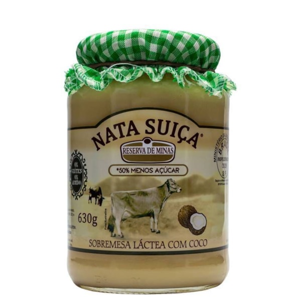 Doce Nata Suíça C/ Coco S/ Glúten 630g Reserva De Minas