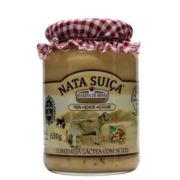 Doce Nata Suíça C/ Nozes S/ Glúten 630g Reserva De Minas