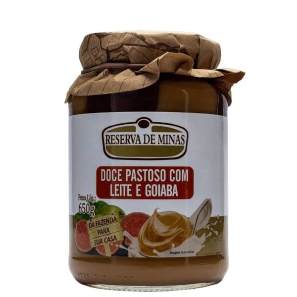 Doce Pastoso Com Leite E Goiaba 650g Reserva De Minas