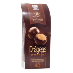 Drágeas De Flocos De Arroz Crocante C/ Chocolate Ao Leite 60g Delicê