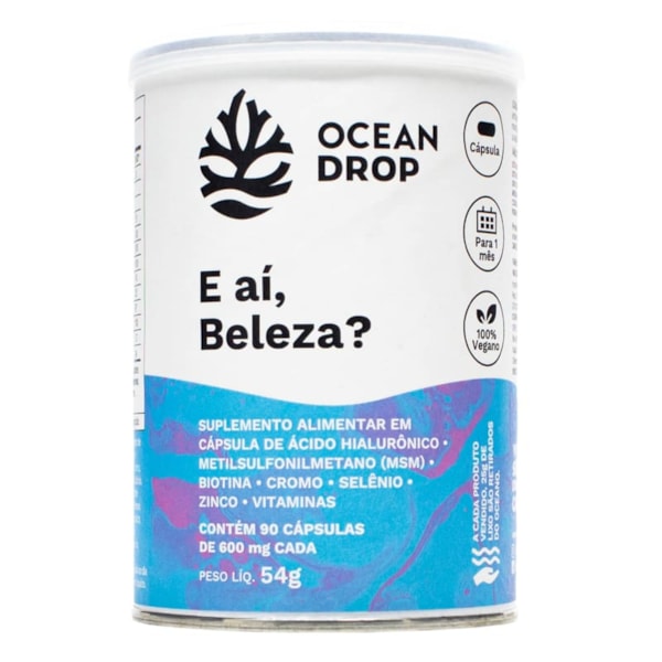 E Aí Beleza 90 Cápsulas 600mg Ocean Drop