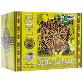 Erva Mate Lemon Ginger Orgänica C/ 15 Sachês De 1,5g Tribal Brasil