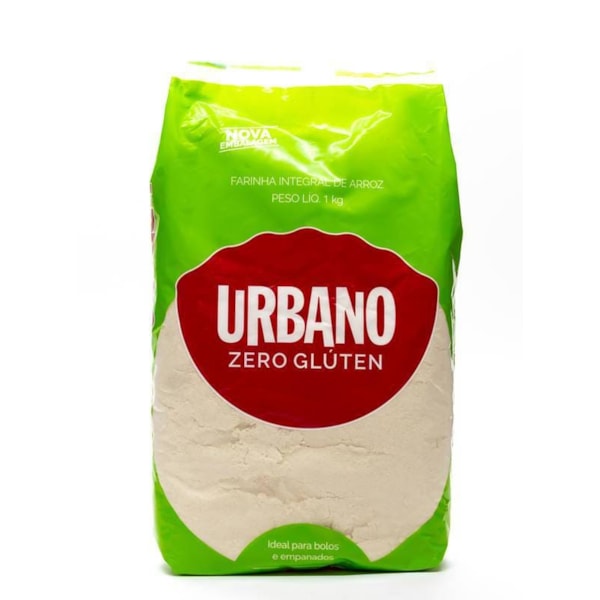 Farinha de Arroz s/glúten Integral 1Kg Urbano