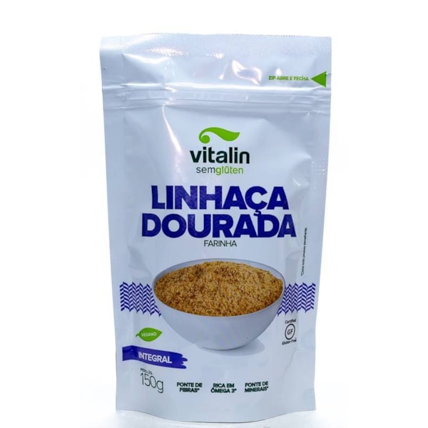 Farinha de Linhaça Dourada Integral 150g - Vitalin