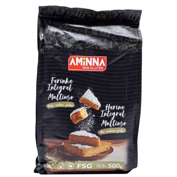 Farinha Integral FSG s/ Glúten 500g – Aminna