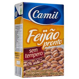 Feijão Pronto Carioca "Para Temperar" 490g - Camil