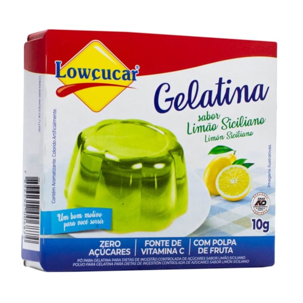 Gelatina de Limão Siciliano Zero 10g Lowçucar