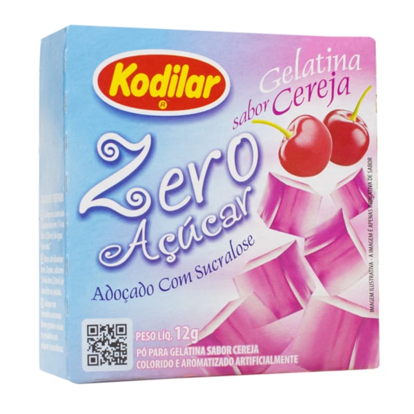 Gelatina Sabor Cereja Zero Açúcar 12g Natural Life