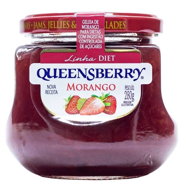 Geleia Morango Diet Queensberry Vidro 280g