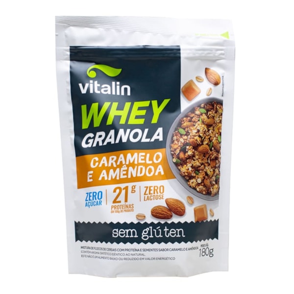 Granola Caramelo E Amêndoa C/ Whey 180g Vitalin