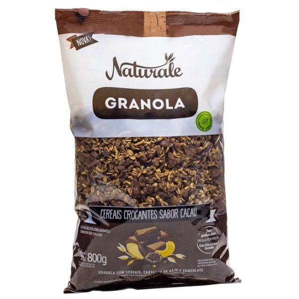 Granola Com Cereais Crocantes E Cacau 800g Naturale